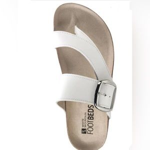 White Mountain Harley Slop on Thong Buckle Sandals Size8 New in Box